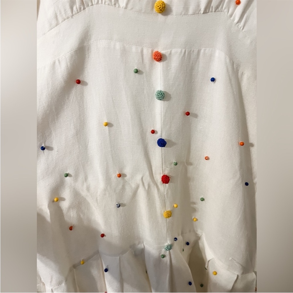 FARM Rio White Dress with Colorful Dots - Picture 4 of 6